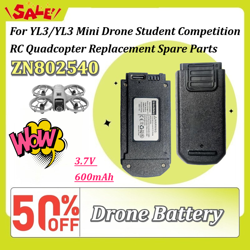 Drone Rc Yl3 - Baterai Li-ion Isi Ulang ZN802540 3.7V