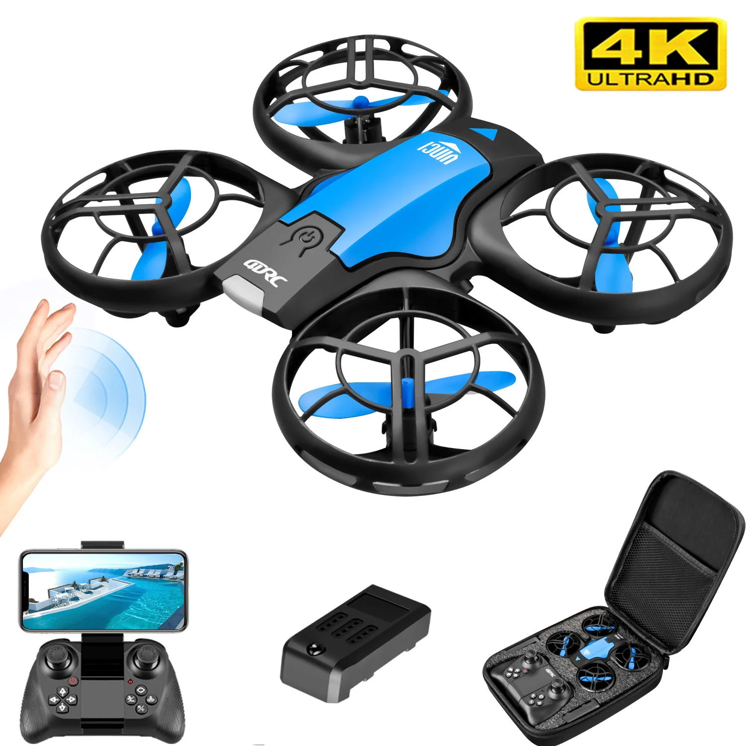 Drone Rc Helicopter With Camera - V8 Drone Mini Baru 4K Profesional