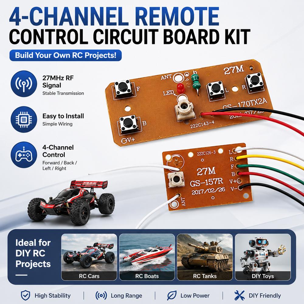 Joystick Rc Drone - Kit Remote Control 27MHz 4CH Modul