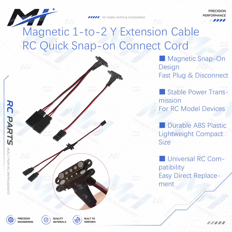 Drone Rc Remote Control - Kabel Ekstensi Magnetik 1-ke-2 Y dengan