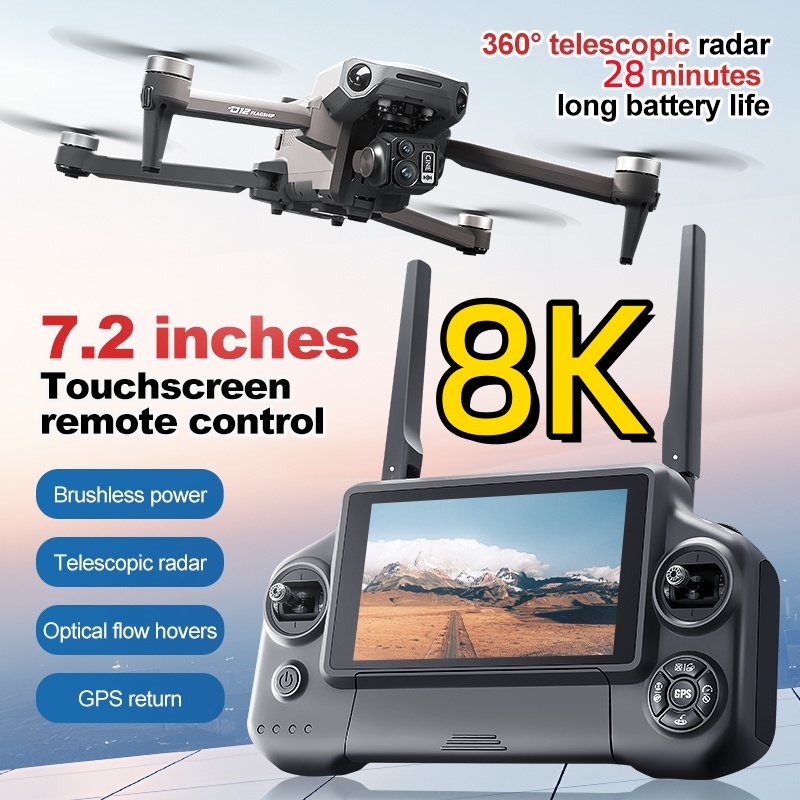 Drone RC Quadcopter 8K 3 Axis  - Drone Rc Helicopter With Camera ulasan dan harga