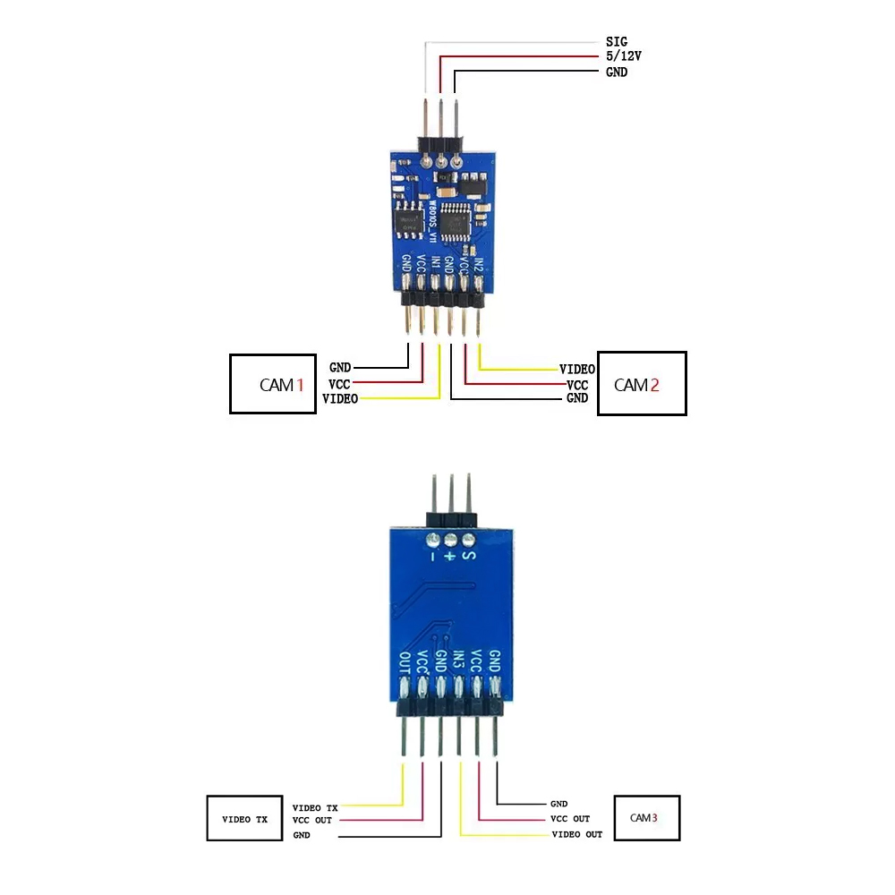 Modul Pengalih Video 3 Saluran - Drone Rc Remote Control ulasan dan harga