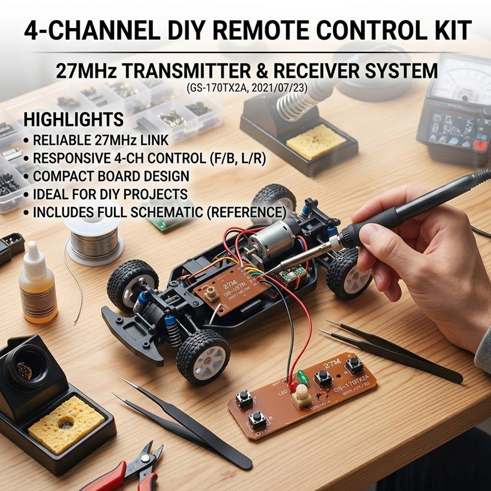 Kit Remote Control 27MHz 4CH M - Joystick Rc Drone ulasan dan harga