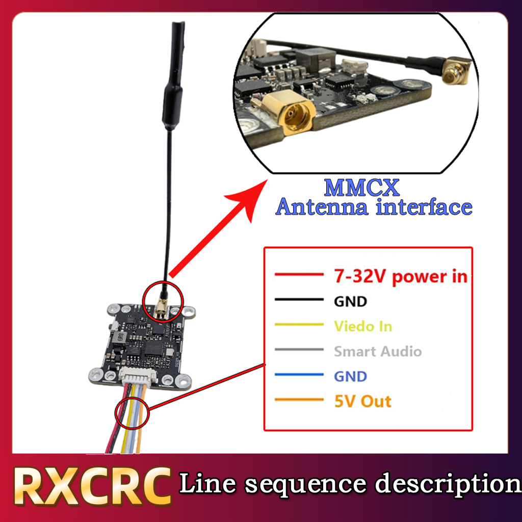 Modul RXCRC 5.8G 48CH 1.6W VTX - Drone Rc Remote Control ulasan dan harga