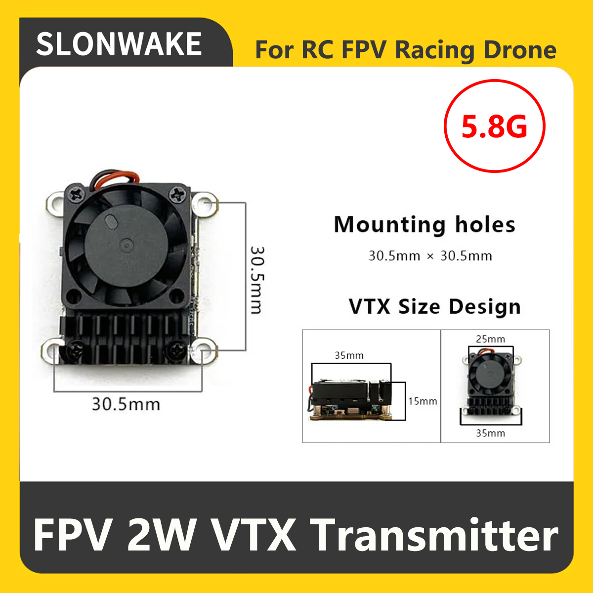SLONWAKE 5.8G 2000mW FPV VTX T - Drone Rc Transmitter And Receiver ulasan dan harga