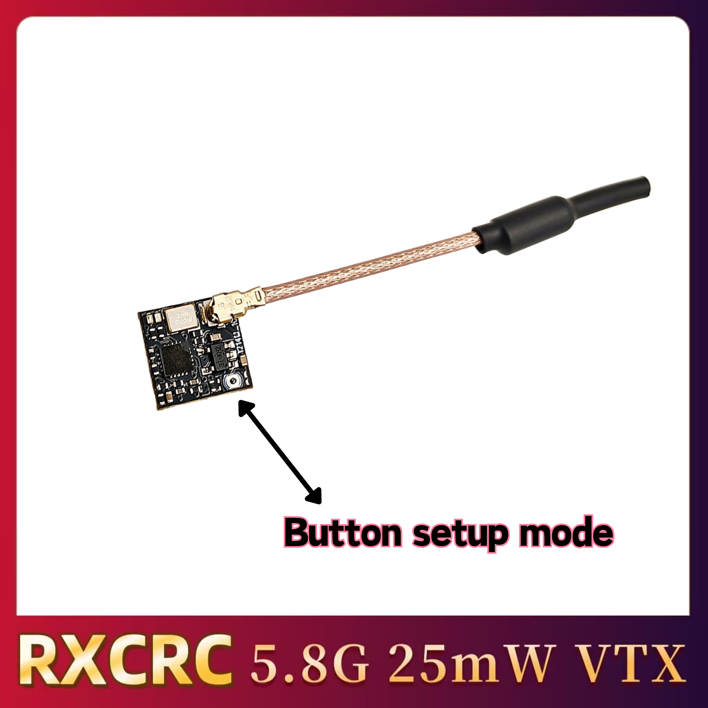 RXCRC 5.8GHz 48CH FPV 25mW Mod - Drone Rc Remote Control ulasan dan harga